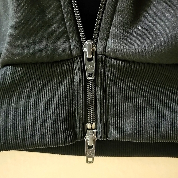 [SOLD]Mens Adidas Long Sleeve Jogger Black Sweatshirt Zip Up Closure - Picture 5 of 6